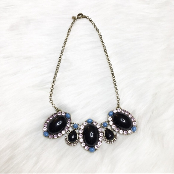 J. Crew Statement Necklace Black - Picture 1 of 4